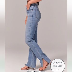 Abercrombie Straight Leg High Rise Jeans
